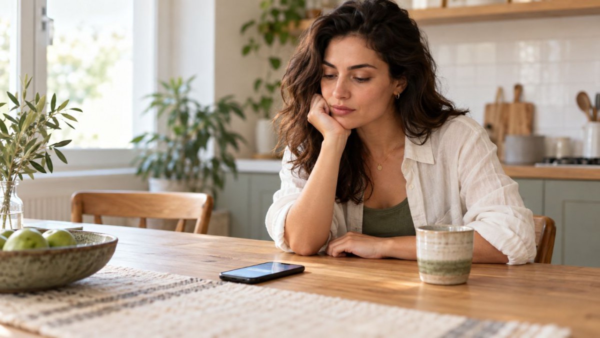 Ghosting yapan kişinin geri dönüş mesajını yanıtlamadan önce değerlendiren kadın