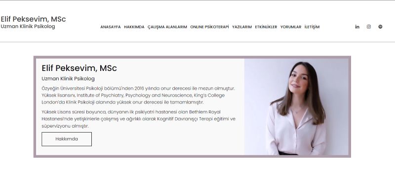 Psikolog Elif Peksevim 
