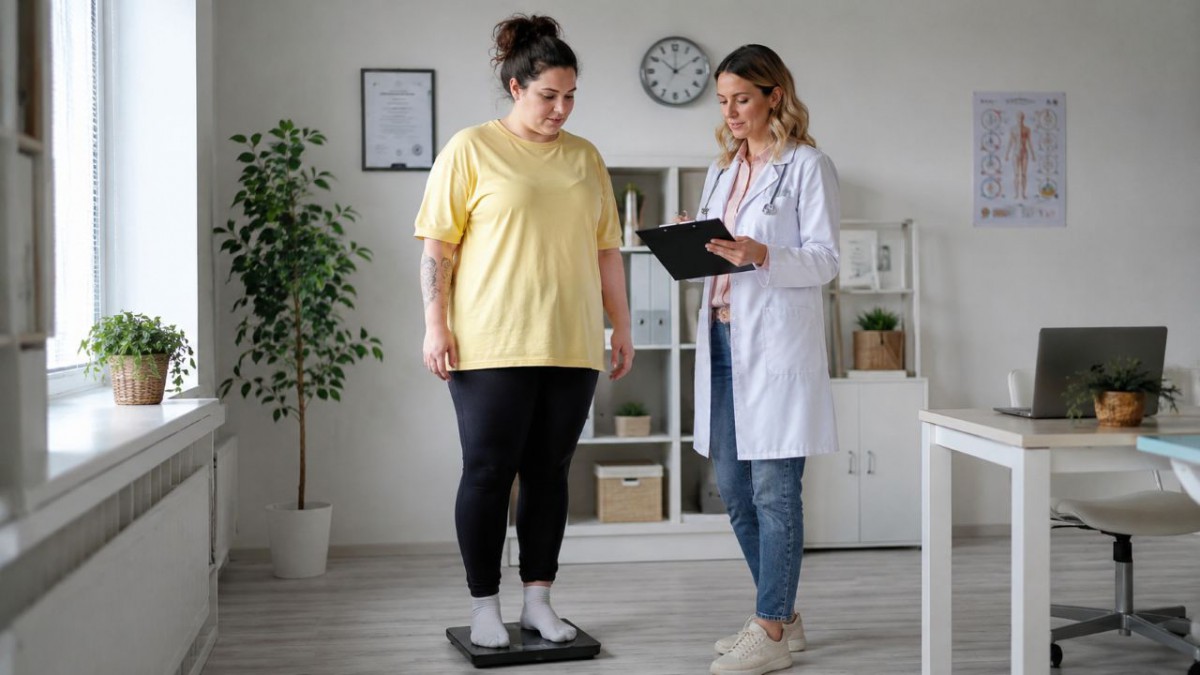 Risperidon kullanımında kilo değişimini değerlendiren doktor ve hasta