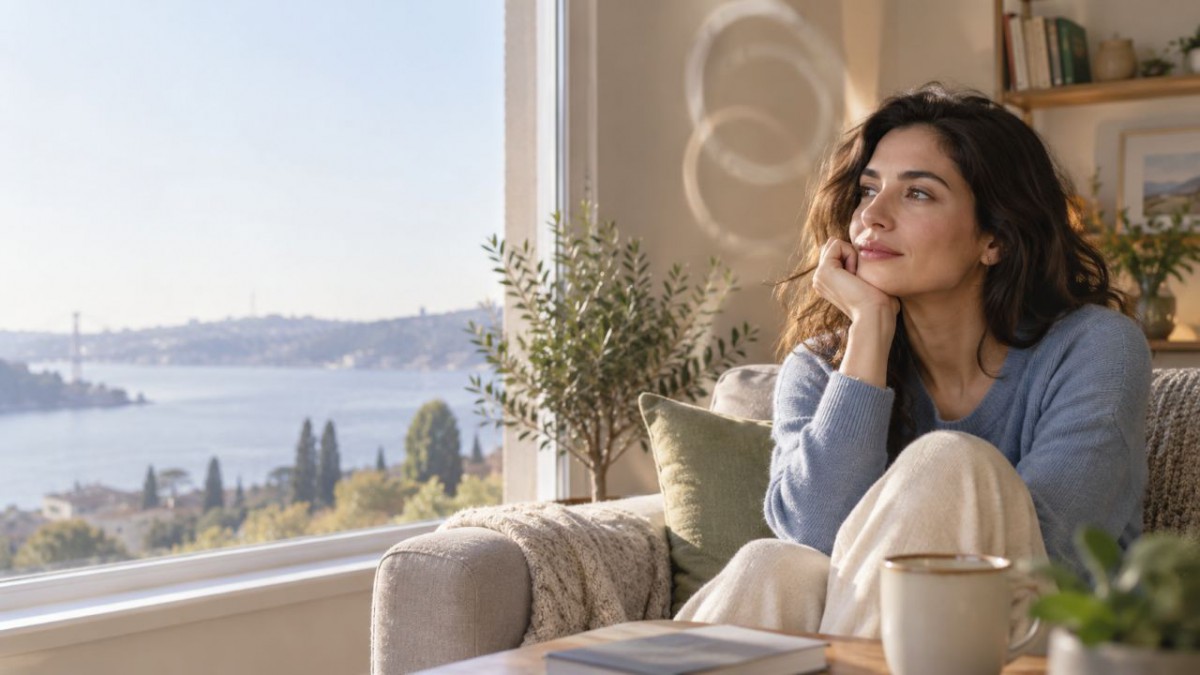 Ruminasyon belirtileri nedeniyle tekrarlayan düşüncelere dalan kişi